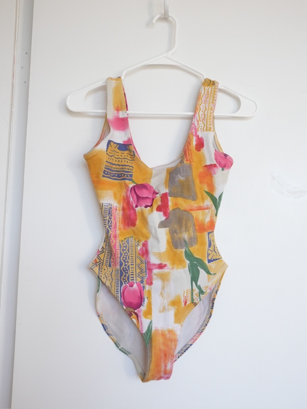 Vintage Yellow Multi Floral One-Piece